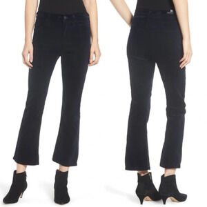 Citizens Of Humanity Drew Crop Flare Velvet Pants Midnight Black Women’s 26